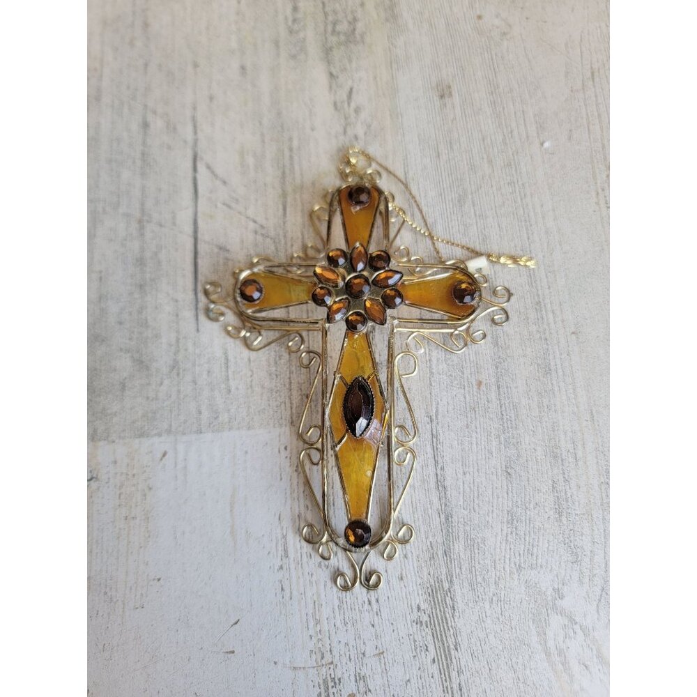 Unique mini brown tinted religious ornament Xmas‎